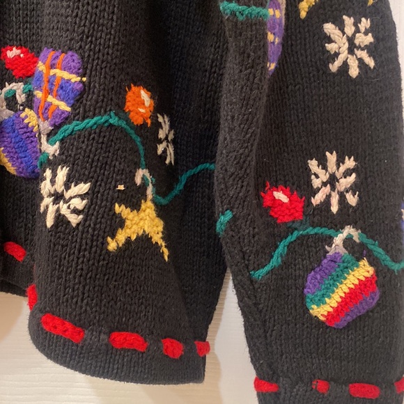 Talbots Vintage Christmas Sweater Knitted by Hand - Size XL - Picture 6 of 9